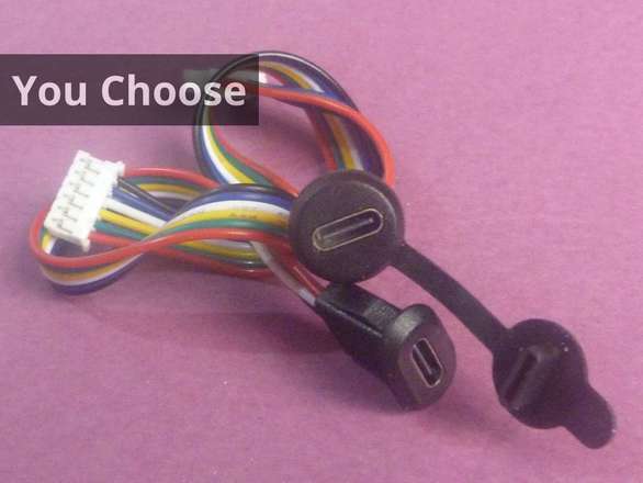 USB Socket Type-C Panel Mount - 6 Wire