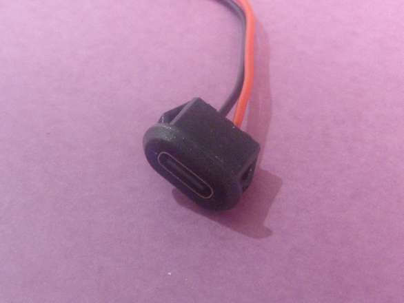 USB Socket Type-C Panel Mount - 2 Wire
