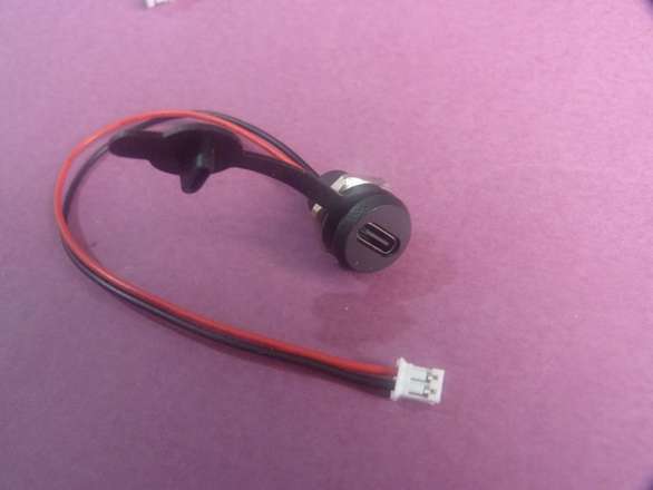 USB Socket Type-C Panel Mount - 2 Wire