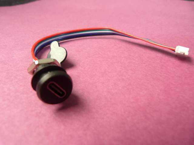 USB Socket Type-C Panel Mount - 5 Wire