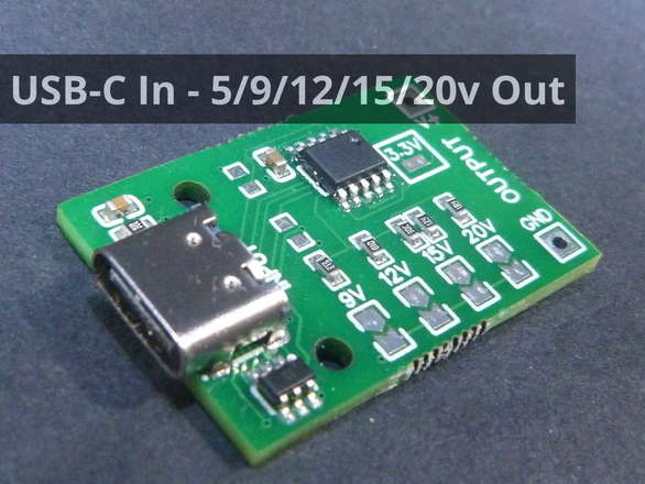USB Type-C USB-C PD QC Voltage Trigger Decoy Breakout - 5/9/12/15/20v Out