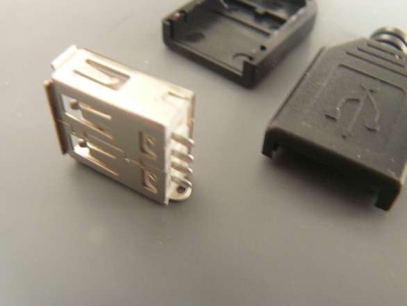 USB Type-A Female Solderable Line Socket