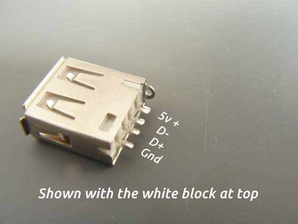 USB Type-A Female Solderable Line Socket
