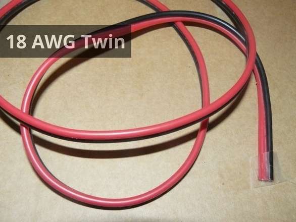 Twin Silicone Wire 18AWG Per 50cm Super Flexible 18 AWG