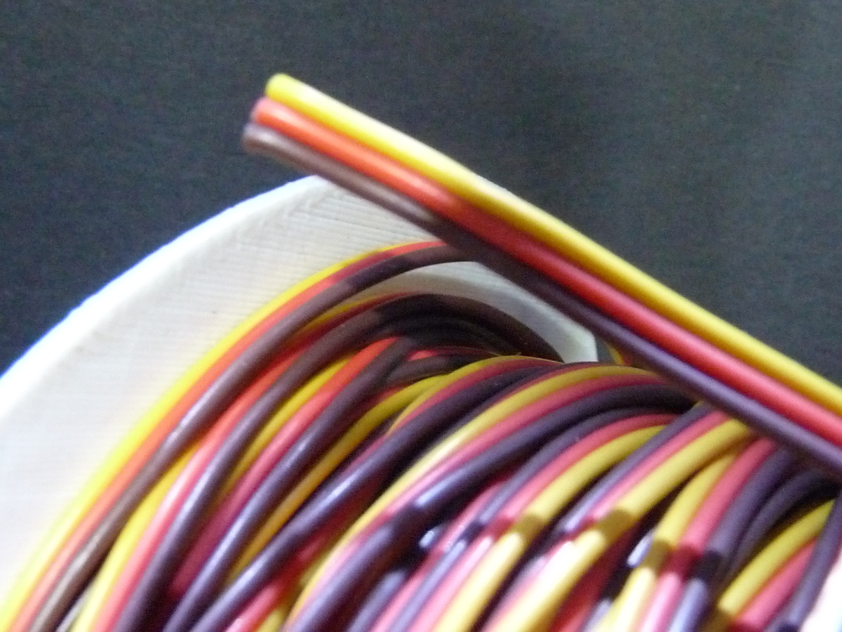 Servo Wire Per 50cm, Brown Red Orange BRO, You Choose 22 or 26 AWG