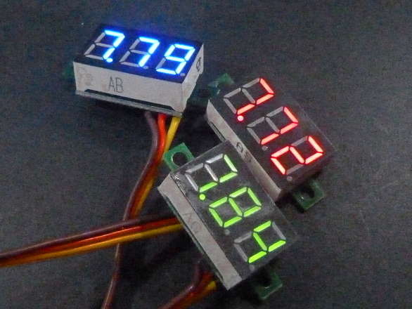 Voltmeter 0-30V 3 Wire You Choose Colour