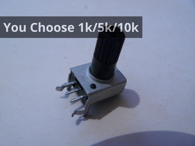 PCB Mount Potentiometer, Right Angle, You Choose Value