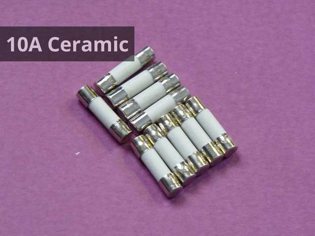 10A F10AL250V Ceramic 5x20 Fast Fuses - You Choose Value - 10/Pack