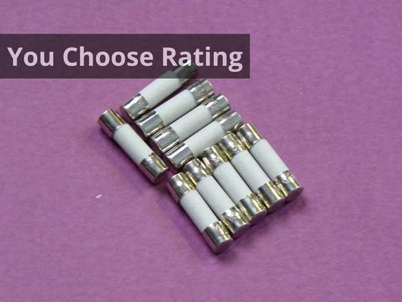 Ceramic 5x20 Fast Fuses - You Choose Value - 10/Pack