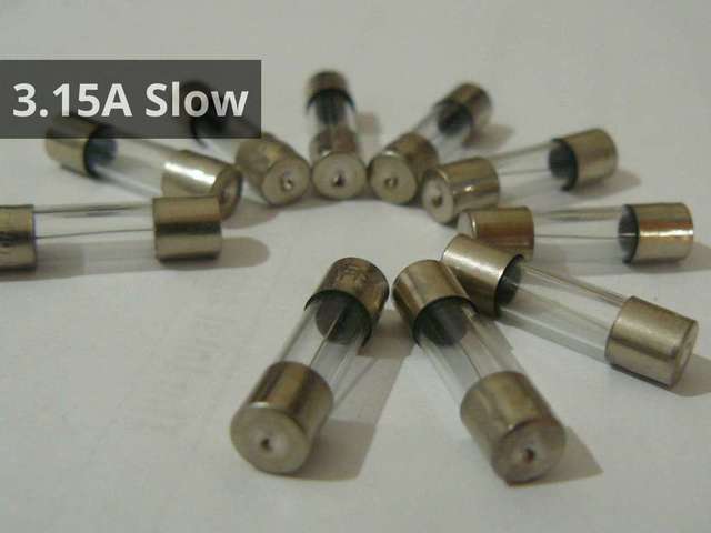 3.15A - T3.15AL250V Slow Blow 5x20 Fuses - You Choose Value - 10/Pack