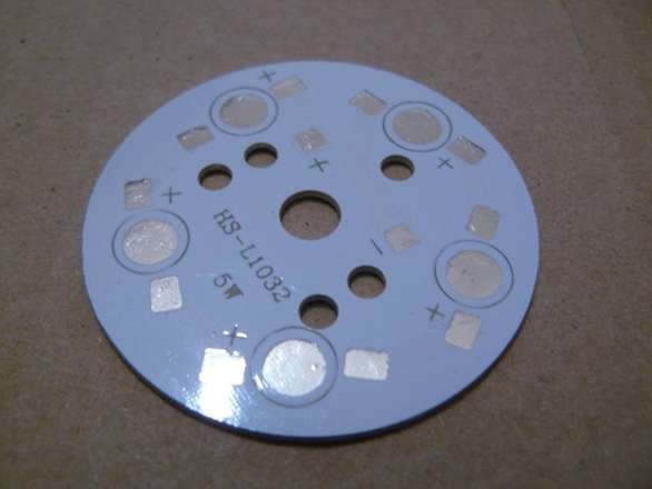 Mounting Plate For Five 1 to 3 Watt LEDs