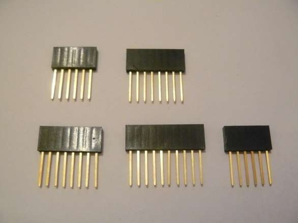 Stackable Arduino Header Set - 6, 6, 8, 8, and 10!