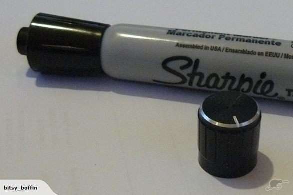 17mm Aluminium (Black) Potentiometer Encoder Knob
