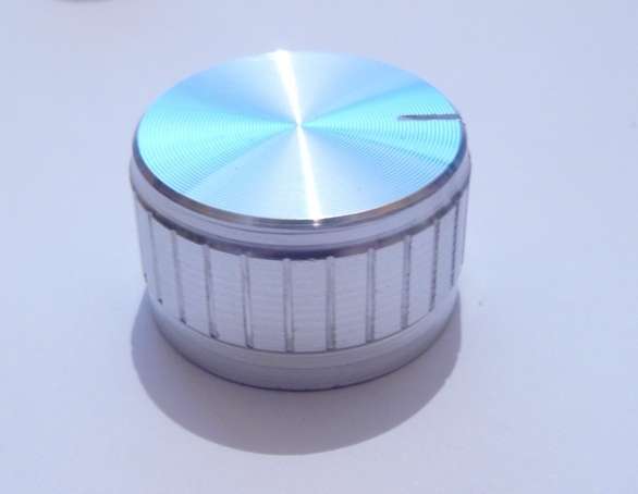 30mm Aluminium (Silver) Potentiometer Encoder Knob