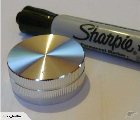 40mm Aluminium (Silver) Potentiometer Encoder Knob