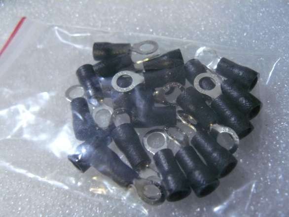 (20 of) Insulated Ring Terminal Crimp - Up To M4 (4mm) Screw/Bolt