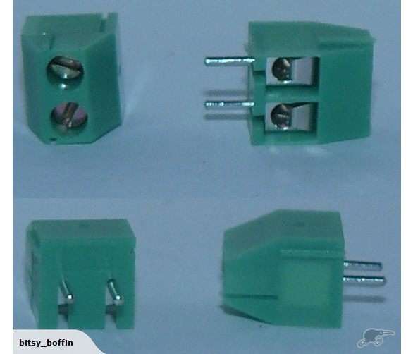 (4 of) 2 pole 3.5mm Screw Terminal
