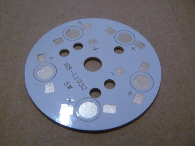 Mounting Plate For Five 1 to 3 Watt LEDs