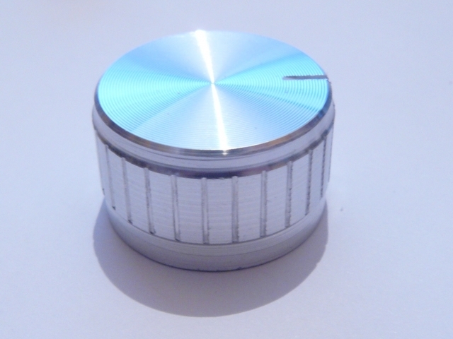 30mm Aluminium (Silver) Potentiometer Encoder Knob