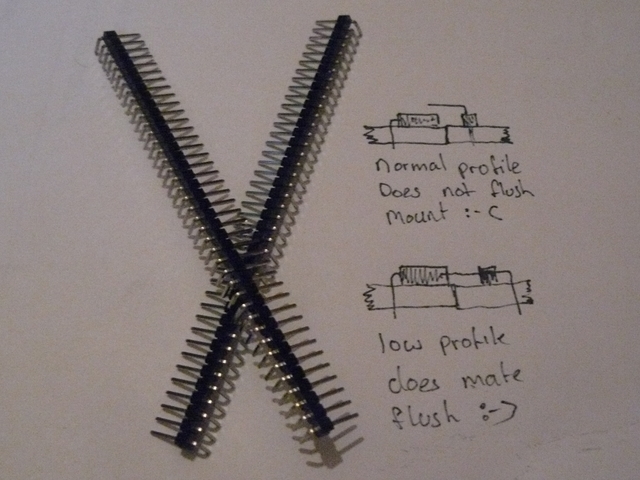 (2 of) 40 Pin Male Right Angle Low Profile Headers
