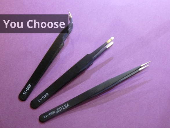 Quality Electronics Tweezers for SMD, Three Types, You Choose